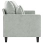 vidaXL 3-Sitzer-Sofa Hellgrau 180 cm Samt vidaXL 3-Sitzer-Sofa Hellgrau 180 cm Samt