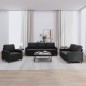 vidaXL 3-tlg. Sofagarnitur mit Kissen Schwarz Samt vidaXL 3-tlg. Sofagarnitur mit Kissen Schwarz Samt
