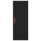 Highboard Schwarz 34,5x34x180 cm Holzwerkstoff Highboard Schwarz 34,5x34x180 cm Holzwerkstoff