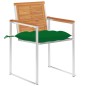 Gartenstühle mit Kissen 2 Stk. Massivholz Akazie und Stahl Gartenstühle mit Kissen 2 Stk. Massivholz Akazie und Stahl