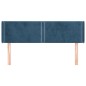 vidaXL Kopfteil mit Ohren Dunkelblau 147x16x78/88 cm Samt vidaXL Kopfteil mit Ohren Dunkelblau 147x16x78/88 cm Samt