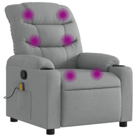 vidaXL Massagesessel Hellgrau Stoff
