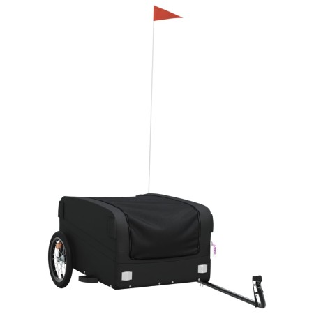 vidaXL Fahrradanhänger Schwarz 45 kg Eisen