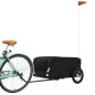 vidaXL Fahrradanhänger Schwarz 45 kg Eisen vidaXL Fahrradanhänger Schwarz 45 kg Eisen