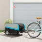 vidaXL Fahrradanhänger Schwarz und Blau 45 kg Eisen vidaXL Fahrradanhänger Schwarz und Blau 45 kg Eisen
