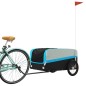 vidaXL Fahrradanhänger Schwarz und Blau 45 kg Eisen vidaXL Fahrradanhänger Schwarz und Blau 45 kg Eisen