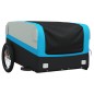 vidaXL Fahrradanhänger Schwarz und Blau 45 kg Eisen vidaXL Fahrradanhänger Schwarz und Blau 45 kg Eisen