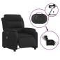 vidaXL Massagesessel Elektrisch Schwarz Stoff vidaXL Massagesessel Elektrisch Schwarz Stoff