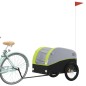 vidaXL Fahrradanhänger Schwarz und Grün 45 kg Eisen vidaXL Fahrradanhänger Schwarz und Grün 45 kg Eisen
