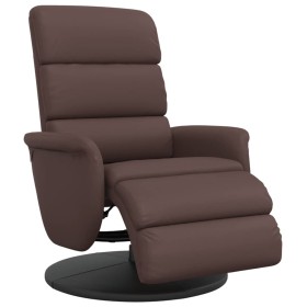 vidaXL Relaxsessel mit Fußteil Braun Kunstleder
