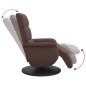 vidaXL Relaxsessel mit Fußteil Braun Kunstleder vidaXL Relaxsessel mit Fußteil Braun Kunstleder