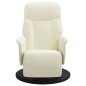 vidaXL Relaxsessel mit Fußteil Creme Samt vidaXL Relaxsessel mit Fußteil Creme Samt