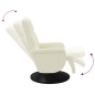 vidaXL Relaxsessel mit Fußteil Creme Samt vidaXL Relaxsessel mit Fußteil Creme Samt