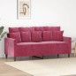 vidaXL 2-Sitzer-Sofa Weinrot 140 cm Samt vidaXL 2-Sitzer-Sofa Weinrot 140 cm Samt
