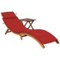 vidaXL Sonnenliege mit Tisch und Auflage Massivholz Akazie vidaXL Sonnenliege mit Tisch und Auflage Massivholz Akazie