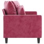 vidaXL 2-Sitzer-Sofa Weinrot 140 cm Samt vidaXL 2-Sitzer-Sofa Weinrot 140 cm Samt