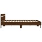 vidaXL Bettgestell mit Kopfteil Braun Eichen-Optik 200x200 cm vidaXL Bettgestell mit Kopfteil Braun Eichen-Optik 200x200 cm