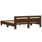 vidaXL Bettgestell mit Kopfteil Braun Eichen-Optik 200x200 cm vidaXL Bettgestell mit Kopfteil Braun Eichen-Optik 200x200 cm