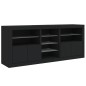 vidaXL Sideboard mit LED-Leuchten Schwarz 162x37x67 cm vidaXL Sideboard mit LED-Leuchten Schwarz 162x37x67 cm