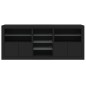 vidaXL Sideboard mit LED-Leuchten Schwarz 162x37x67 cm vidaXL Sideboard mit LED-Leuchten Schwarz 162x37x67 cm