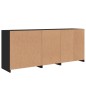 vidaXL Sideboard mit LED-Leuchten Schwarz 162x37x67 cm vidaXL Sideboard mit LED-Leuchten Schwarz 162x37x67 cm