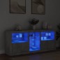 vidaXL Sideboard mit LED-Leuchten Betongrau 162x37x67 cm vidaXL Sideboard mit LED-Leuchten Betongrau 162x37x67 cm