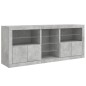 vidaXL Sideboard mit LED-Leuchten Betongrau 162x37x67 cm vidaXL Sideboard mit LED-Leuchten Betongrau 162x37x67 cm
