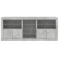 vidaXL Sideboard mit LED-Leuchten Betongrau 162x37x67 cm vidaXL Sideboard mit LED-Leuchten Betongrau 162x37x67 cm