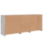 vidaXL Sideboard mit LED-Leuchten Betongrau 162x37x67 cm vidaXL Sideboard mit LED-Leuchten Betongrau 162x37x67 cm