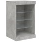 vidaXL Sideboard mit LED-Leuchten Betongrau 162x37x67 cm vidaXL Sideboard mit LED-Leuchten Betongrau 162x37x67 cm