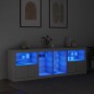 vidaXL Sideboard mit LED-Leuchten Weiß 202x37x67 cm vidaXL Sideboard mit LED-Leuchten Weiß 202x37x67 cm