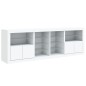 vidaXL Sideboard mit LED-Leuchten Weiß 202x37x67 cm vidaXL Sideboard mit LED-Leuchten Weiß 202x37x67 cm