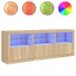 vidaXL Sideboard mit LED-Leuchten Sonoma-Eiche 181,5x37x67 cm vidaXL Sideboard mit LED-Leuchten Sonoma-Eiche 181,5x37x67 cm