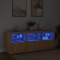 vidaXL Sideboard mit LED-Leuchten Sonoma-Eiche 181,5x37x67 cm vidaXL Sideboard mit LED-Leuchten Sonoma-Eiche 181,5x37x67 cm