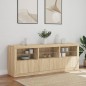 vidaXL Sideboard mit LED-Leuchten Sonoma-Eiche 181,5x37x67 cm vidaXL Sideboard mit LED-Leuchten Sonoma-Eiche 181,5x37x67 cm