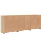 vidaXL Sideboard mit LED-Leuchten Sonoma-Eiche 181,5x37x67 cm vidaXL Sideboard mit LED-Leuchten Sonoma-Eiche 181,5x37x67 cm