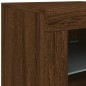 vidaXL Sideboard mit LED-Leuchten Braun Eichen-Optik 202x37x67 cm vidaXL Sideboard mit LED-Leuchten Braun Eichen-Optik 202x37x67 cm