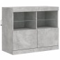 vidaXL Sideboard mit LED-Leuchten Betongrau 202x37x67 cm vidaXL Sideboard mit LED-Leuchten Betongrau 202x37x67 cm