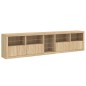 vidaXL Sideboard mit LED-Leuchten Sonoma-Eiche 283x37x67 cm vidaXL Sideboard mit LED-Leuchten Sonoma-Eiche 283x37x67 cm
