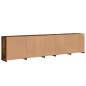 vidaXL Sideboard mit LED-Leuchten Räuchereiche 283x37x67 cm vidaXL Sideboard mit LED-Leuchten Räuchereiche 283x37x67 cm
