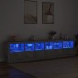 vidaXL Sideboard mit LED-Leuchten Betongrau 283x37x67 cm vidaXL Sideboard mit LED-Leuchten Betongrau 283x37x67 cm
