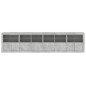vidaXL Sideboard mit LED-Leuchten Betongrau 283x37x67 cm vidaXL Sideboard mit LED-Leuchten Betongrau 283x37x67 cm