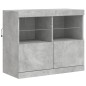 vidaXL Sideboard mit LED-Leuchten Betongrau 283x37x67 cm vidaXL Sideboard mit LED-Leuchten Betongrau 283x37x67 cm