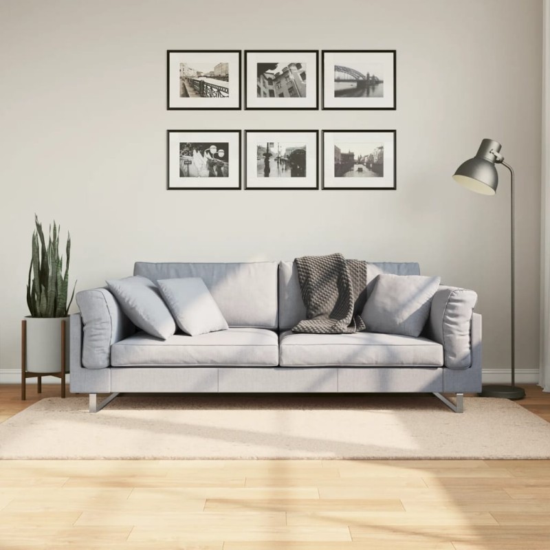 vidaXL Teppich HUARTE Kurzflor Weich und Waschbar Beige 100x200 cm vidaXL Teppich HUARTE Kurzflor Weich und Waschbar Beige 100x200 cm