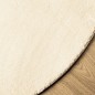 vidaXL Teppich HUARTE Kurzflor Weich und Waschbar Creme Ø 120 cm vidaXL Teppich HUARTE Kurzflor Weich und Waschbar Creme Ø 120 cm