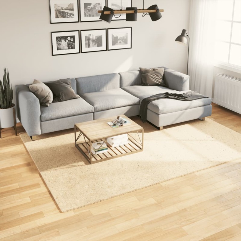 vidaXL Teppich HUARTE Kurzflor Weich und Waschbar Creme 200x280 cm vidaXL Teppich HUARTE Kurzflor Weich und Waschbar Creme 200x280 cm