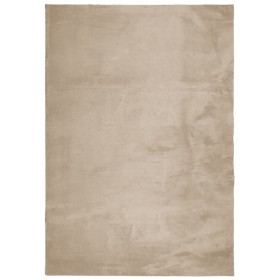 vidaXL Teppich HUARTE Kurzflor Weich und Waschbar Sandfarben 120x170cm