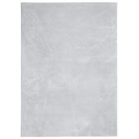 vidaXL Teppich HUARTE Kurzflor Weich und Waschbar Grau 120x170 cm