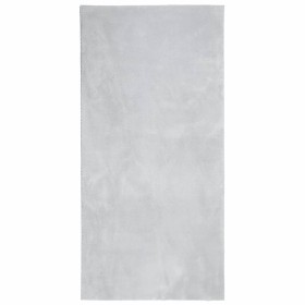 vidaXL Teppich HUARTE Kurzflor Weich und Waschbar Grau 100x200 cm