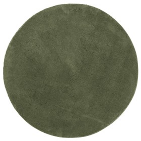 vidaXL Teppich HUARTE Kurzflor Weich und Waschbar Waldgrün Ø 160 cm